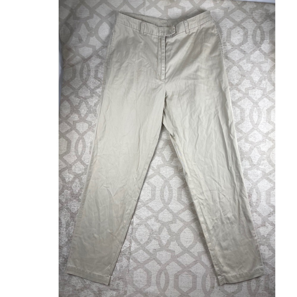LL Bean Double L Chino Women 10 Khaki Excellent Straight Leg Cotton All Season